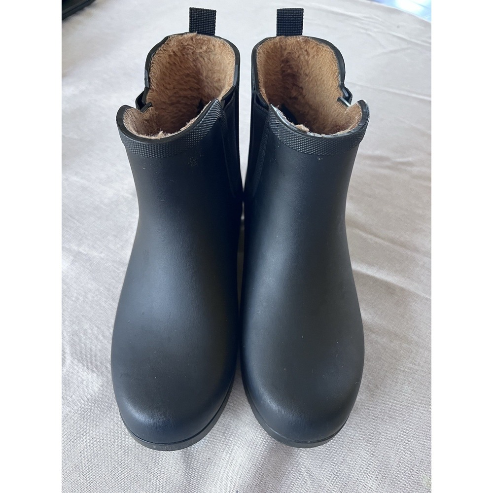 Chooka Plush Waterproof Bainbridge Chelsea Black Ankle Boot 7